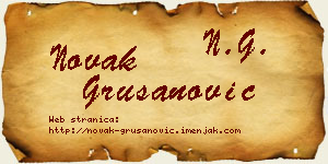 Novak Grušanović vizit kartica